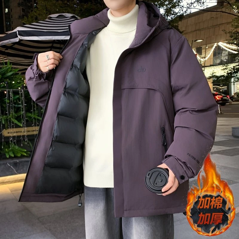 冬季棉衣男加厚宽松潮流青少年初高中学生大童棉服外套男生棉袄潮