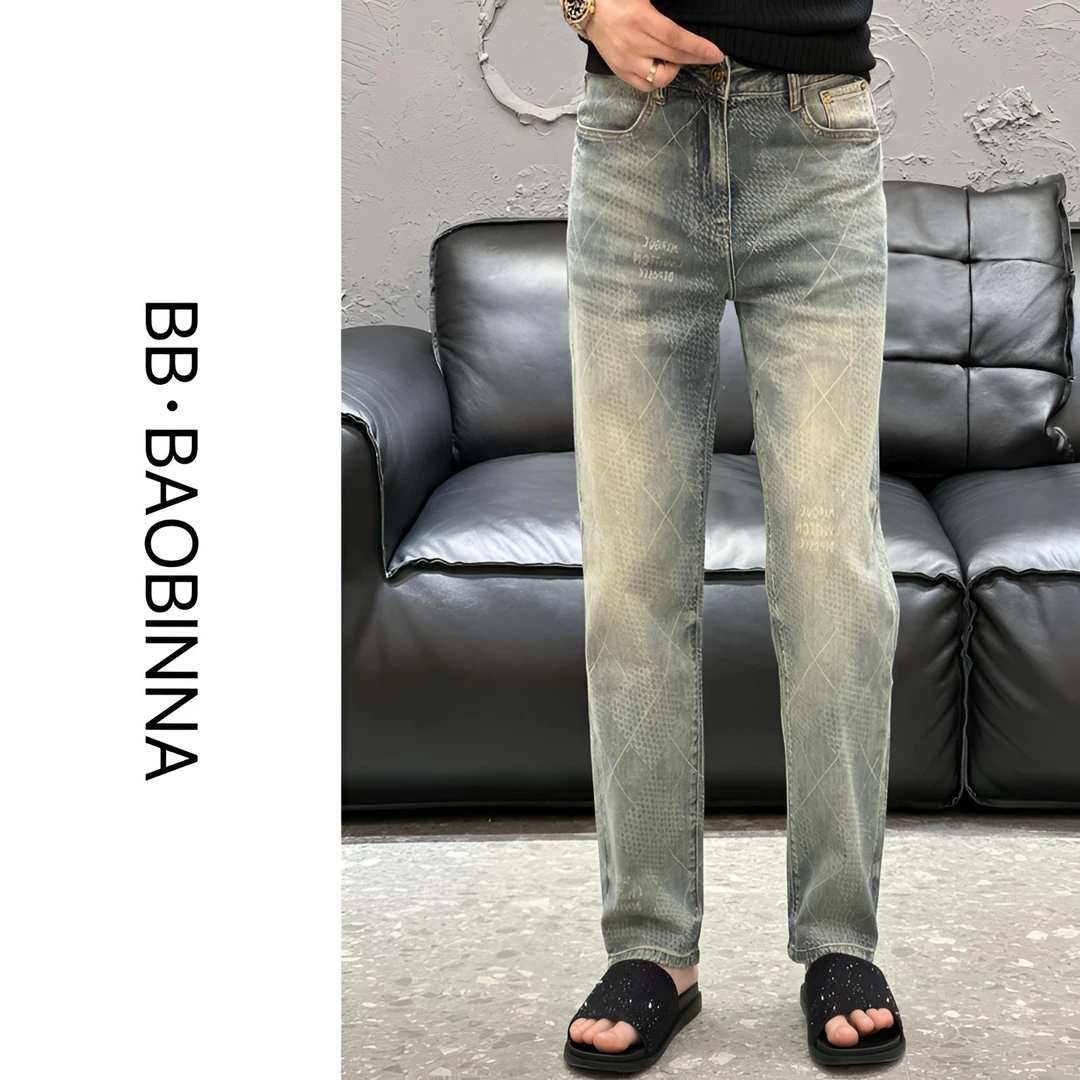 小野· 男装 | 品质推荐‘男士时尚百搭直筒牛仔裤9696