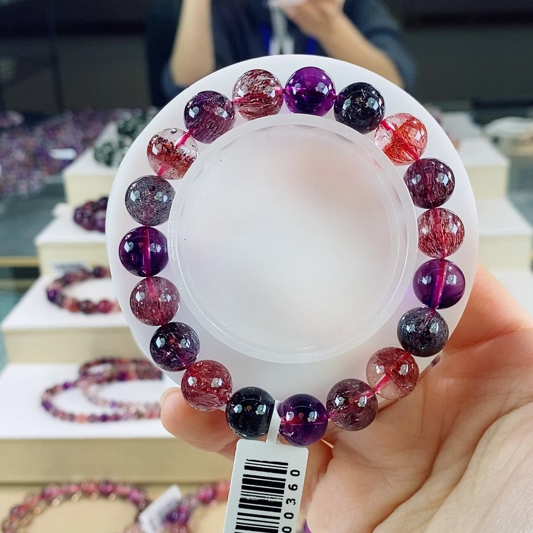 未镶嵌手串水晶黑加仑超七10.5mm+