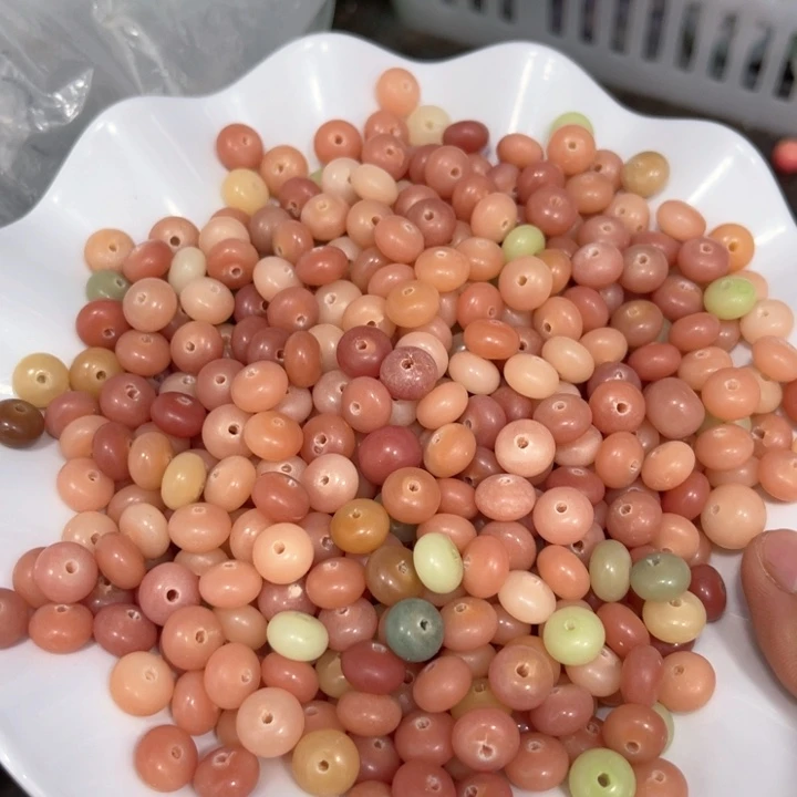 白玉菩提吊坠z9mm/400颗算盘+10颗跑环粉瑕