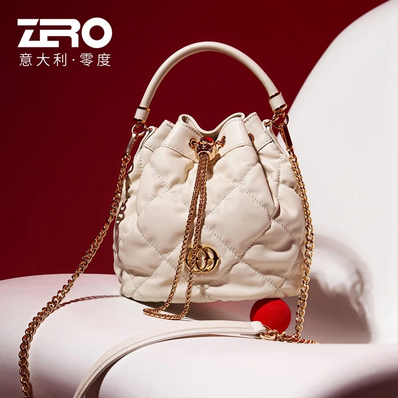 ZRO/零度【轻职场】轻奢女包真皮小众单肩斜挎菱格包情人节生日礼物