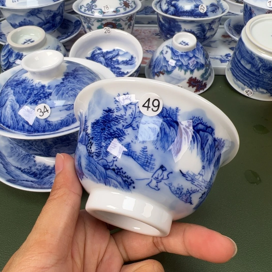 景德镇纯手工纯手绘茶具木木49