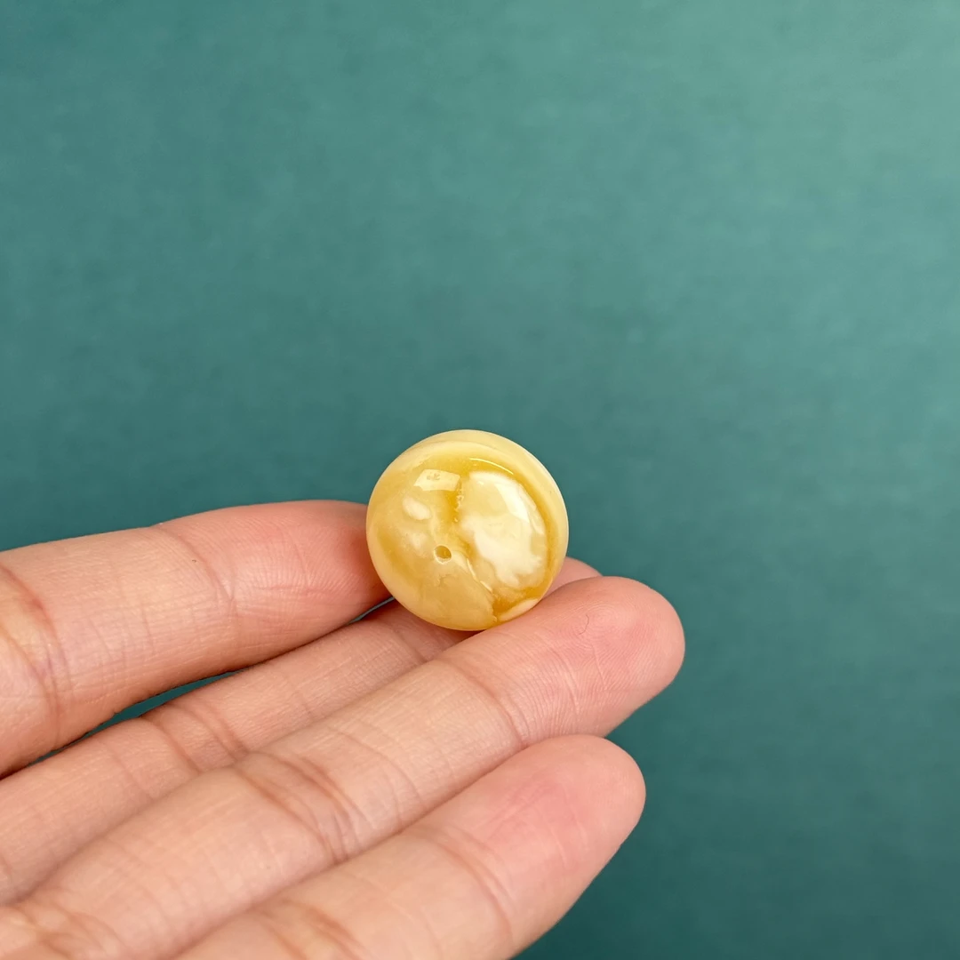 F5023天然原矿蜜蜡 墩子16.8*11.4mm支持复检假一罚十