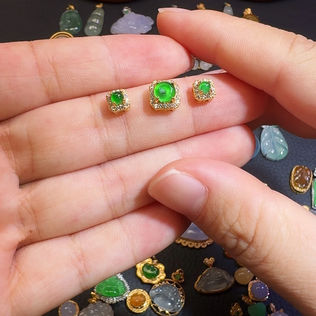 颈饰银S925镶嵌翡翠