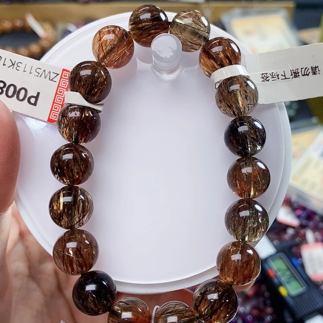 未镶嵌手链水晶p008黑金超11+