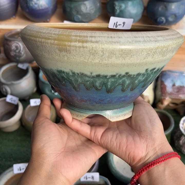 陶瓷16-9花盆小鹿