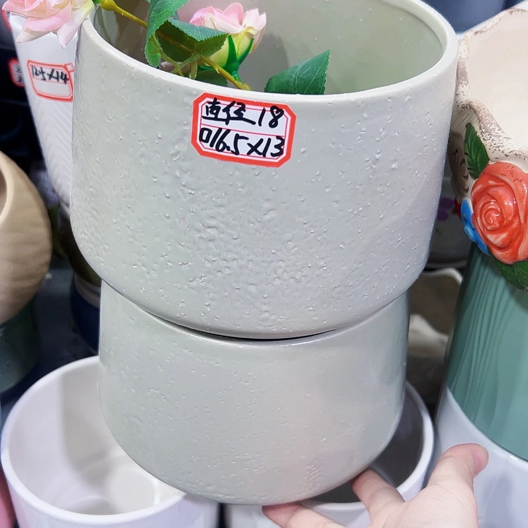 外贸尾单陶瓷花盆凑单10米包邮