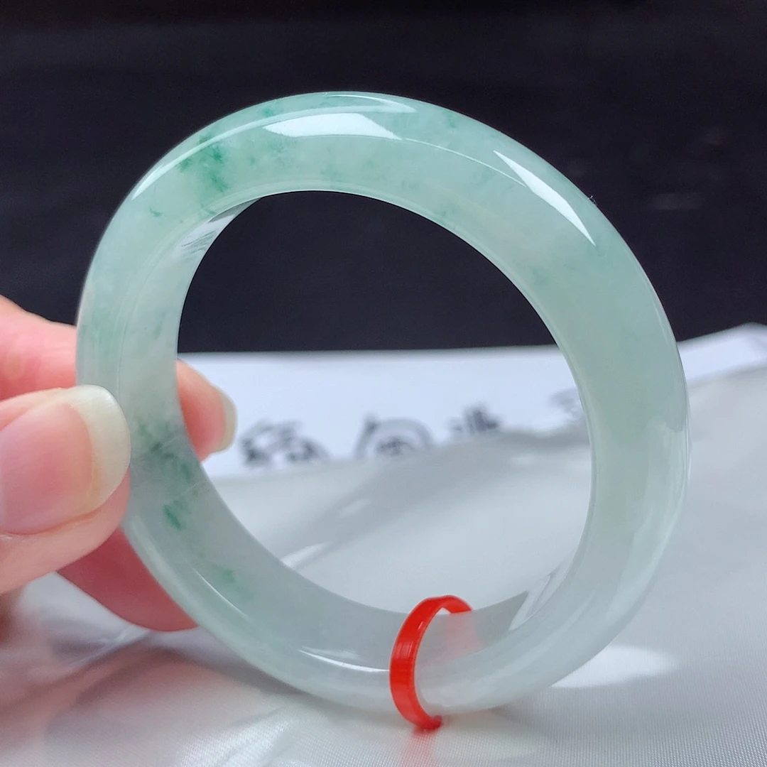 翡翠未镶嵌手镯49圈s493