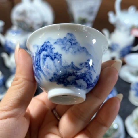 汪派山水嫡传第四代汪沁青花福利