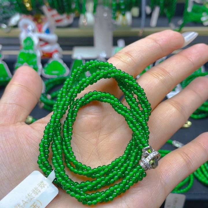 翡翠未镶嵌颈饰麻花链