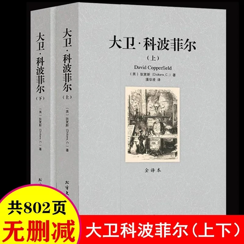 大卫 科波菲尔 上下全2册 狄更斯著全译本足本无删节中文版正版