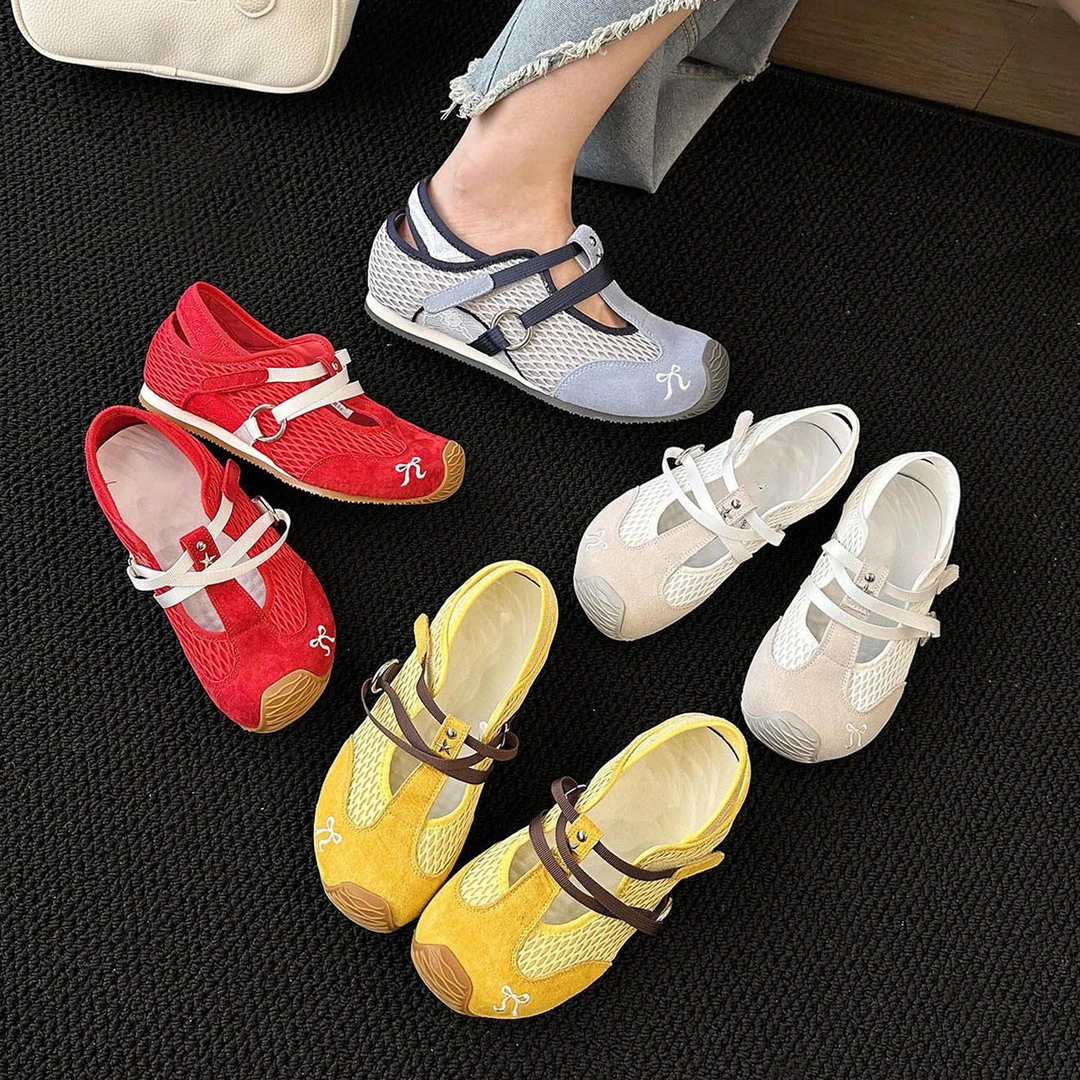 时尚薄款网纱透气复古德训女今年薄款流行凉鞋女款2025新款爆款