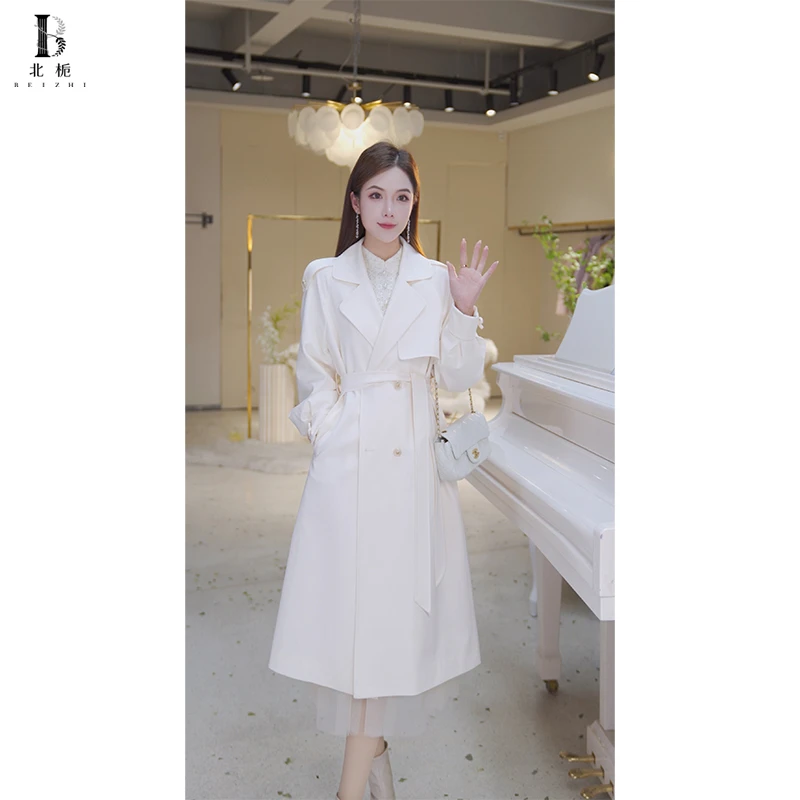 【北栀】【梨花落】袖口重工盘扣风衣外套812188