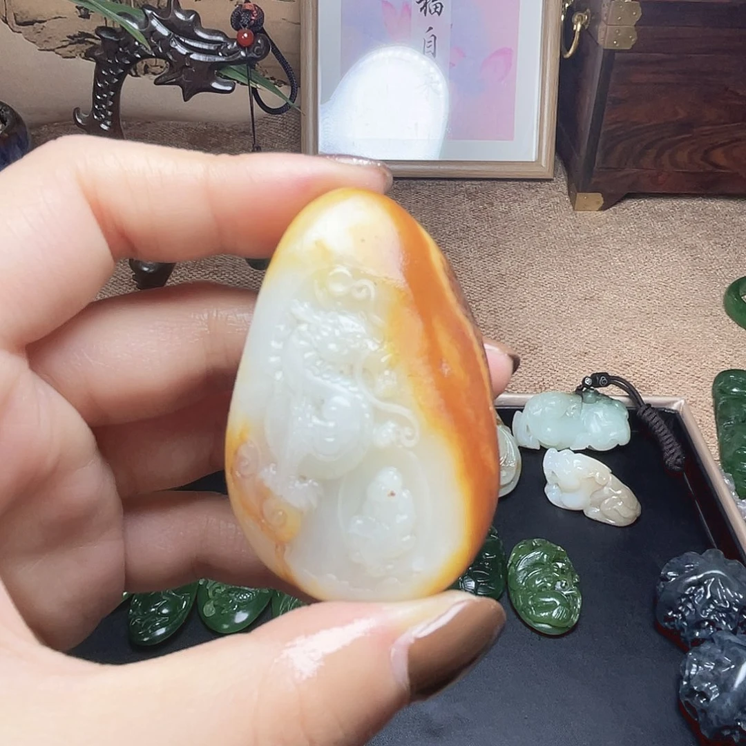 和田玉未镶嵌挂件