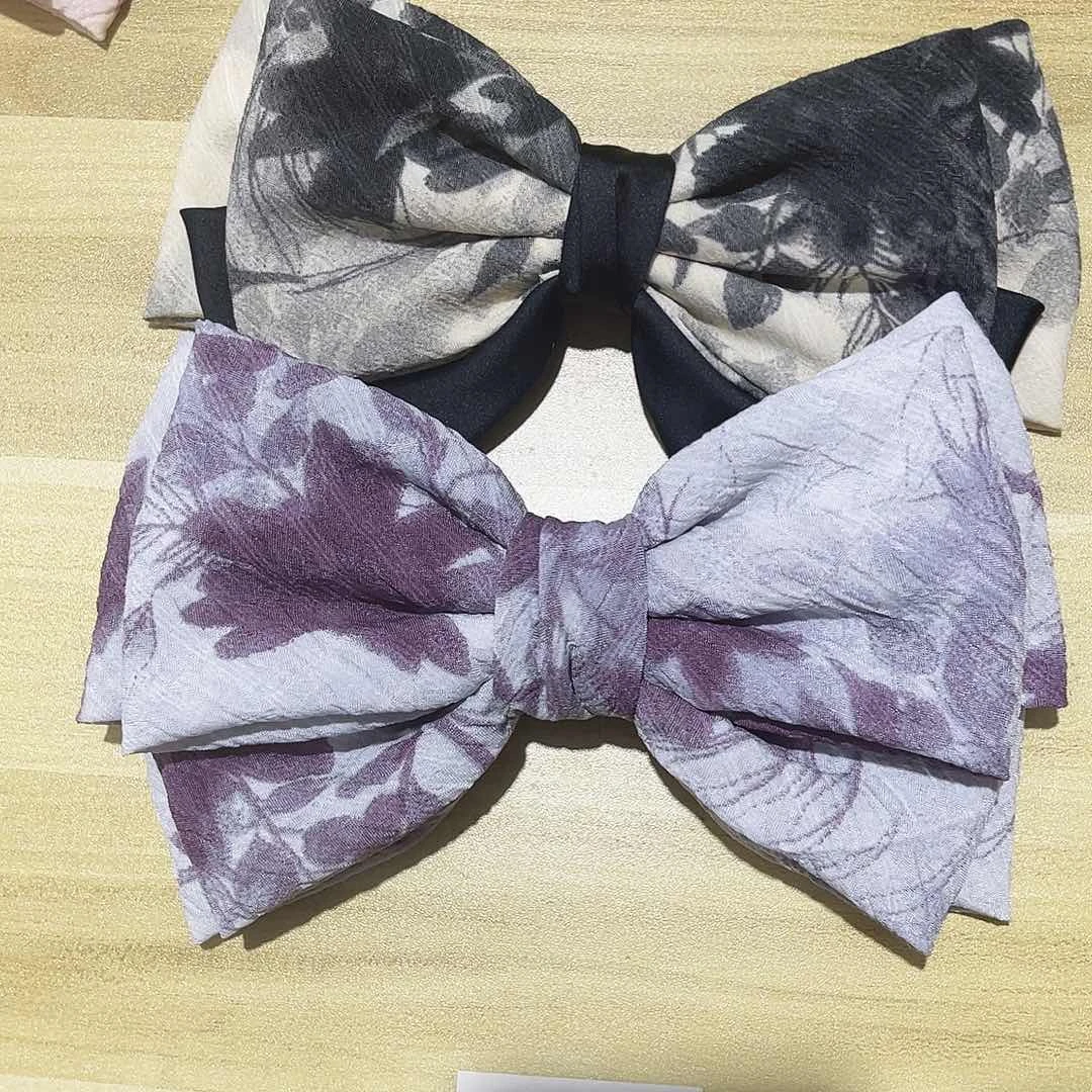 皮质铁合金蝴蝶结发夹