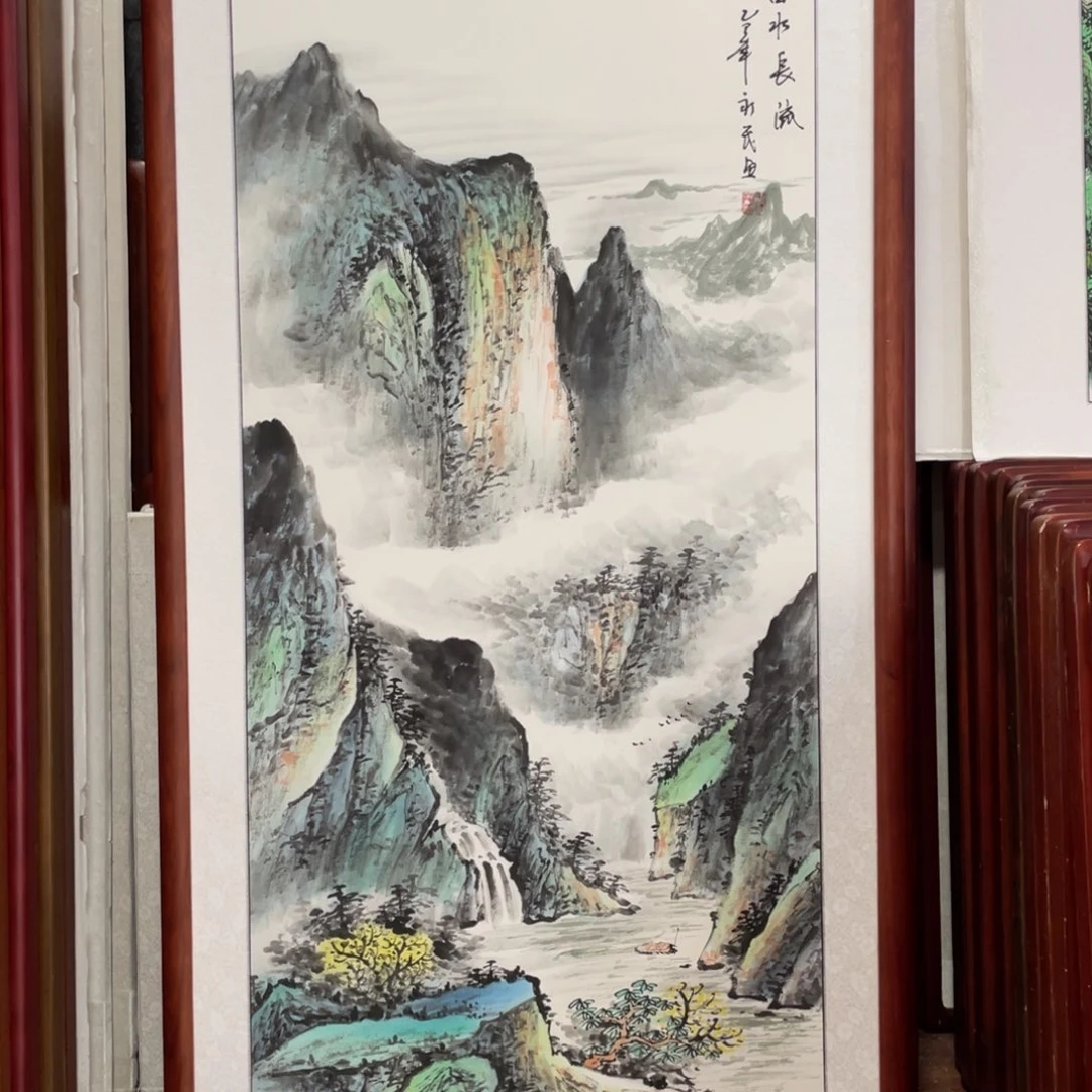 国画带框尺寸63*123厘米