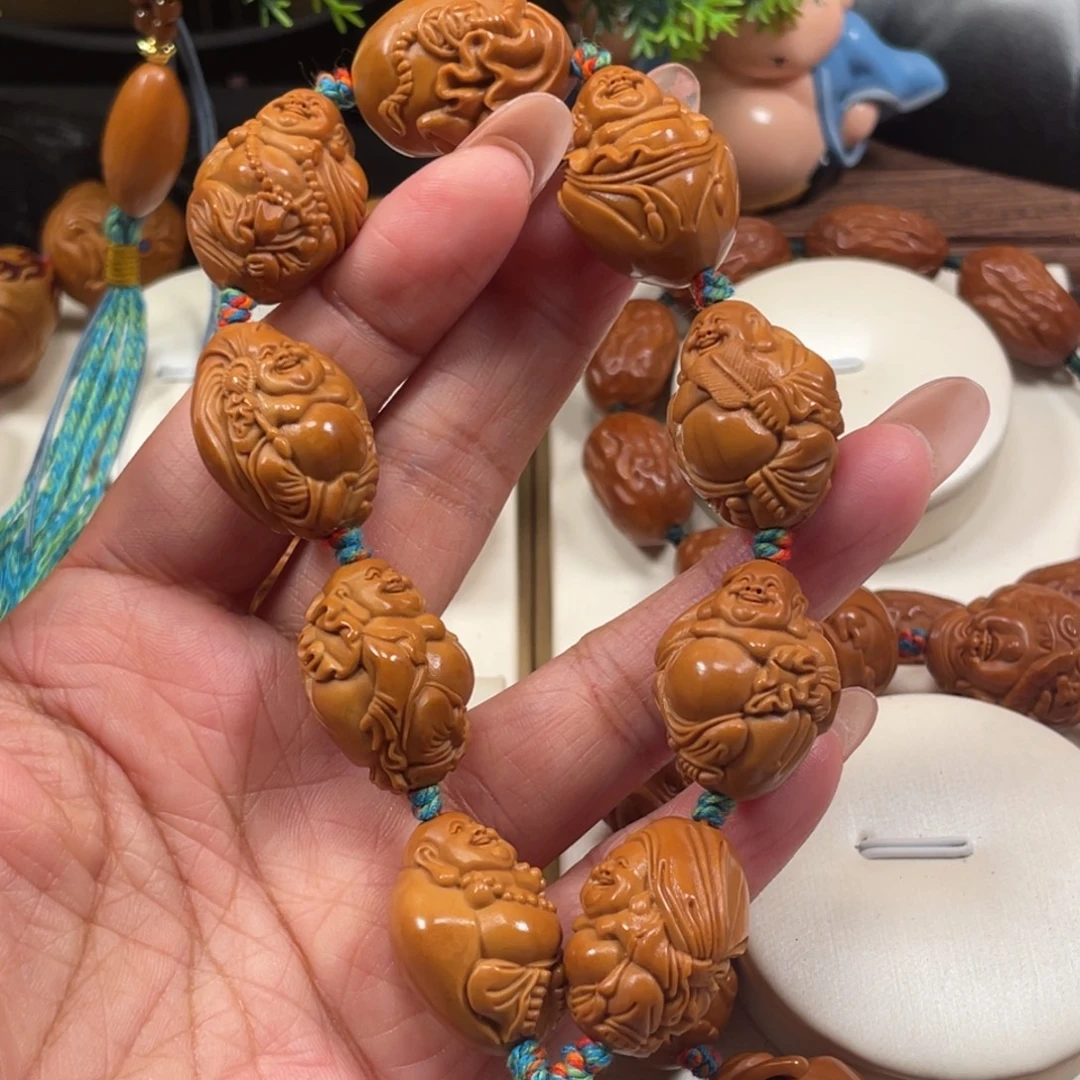 橄榄核手串/手链布袋弥勒橄榄核手串