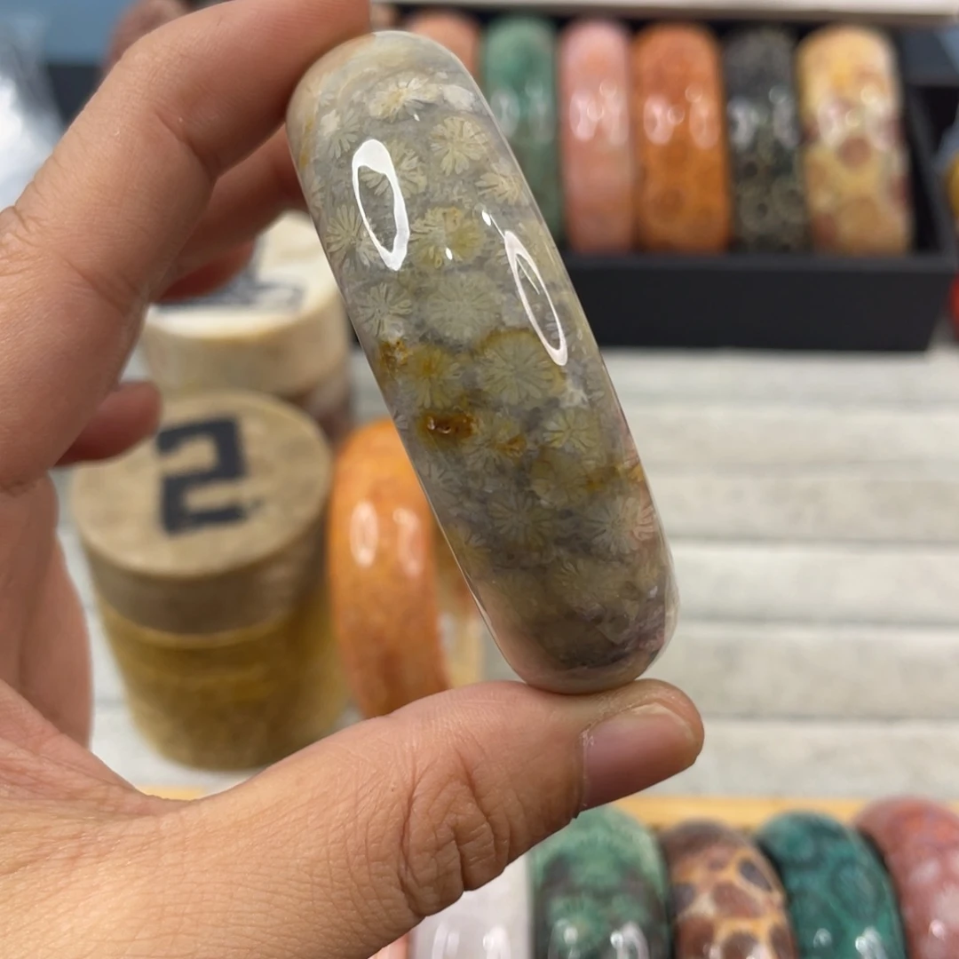 未镶嵌手镯硅化玉