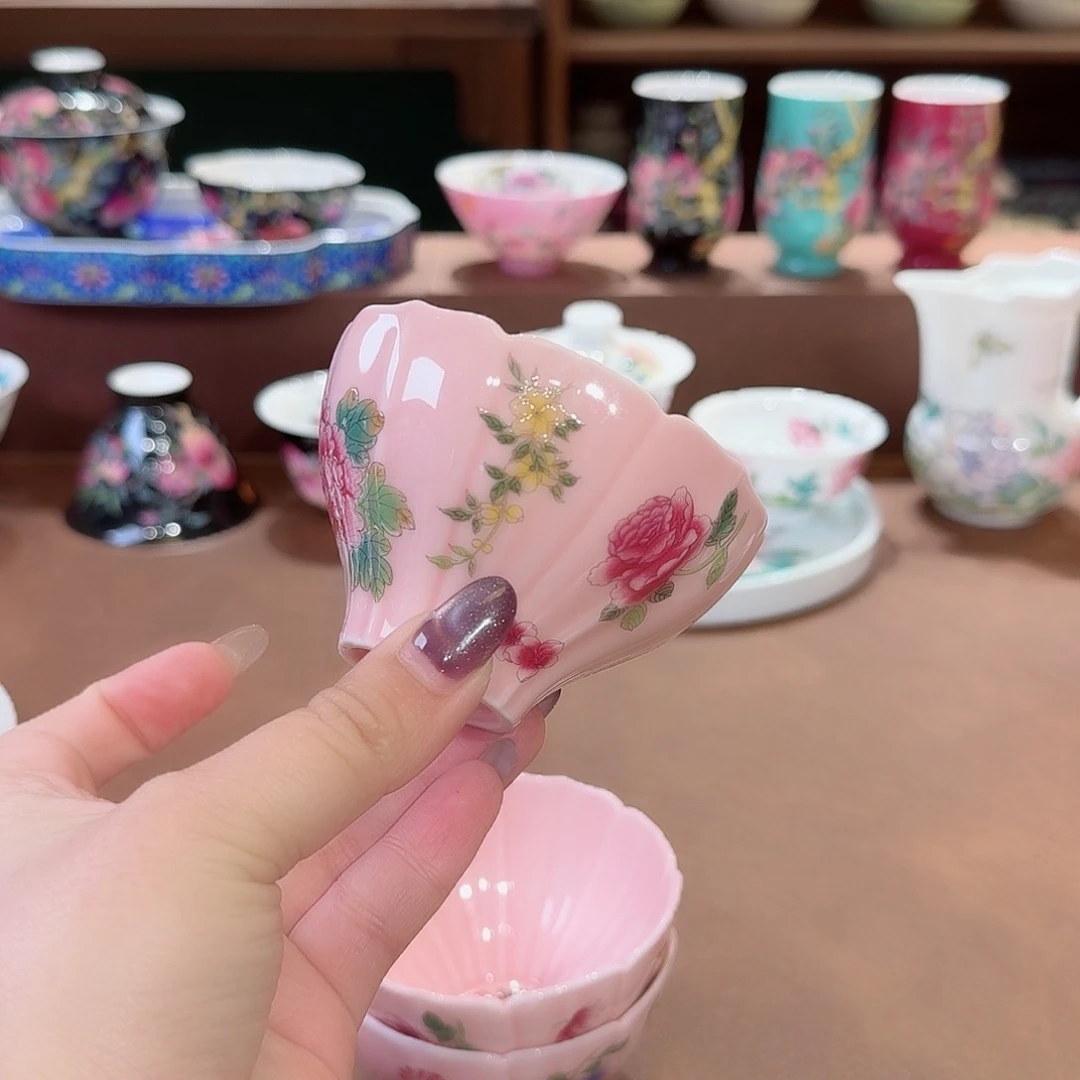 珐琅彩主人杯茶具套装