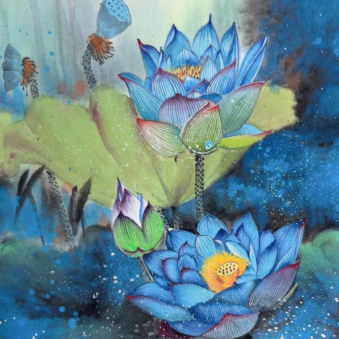 国画国画作品山水花鸟
