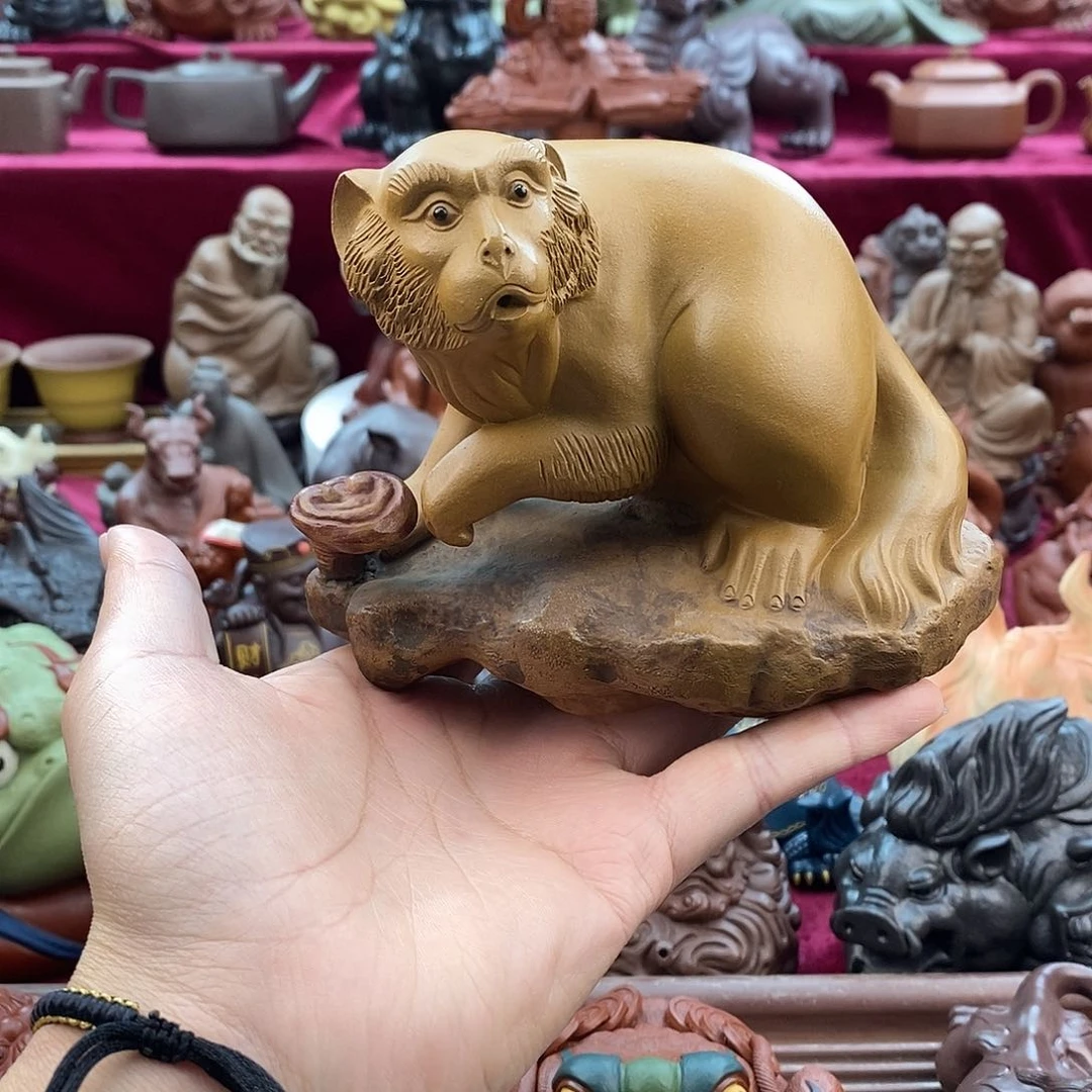 紫砂茶壶?****?宜兴紫砂猴子