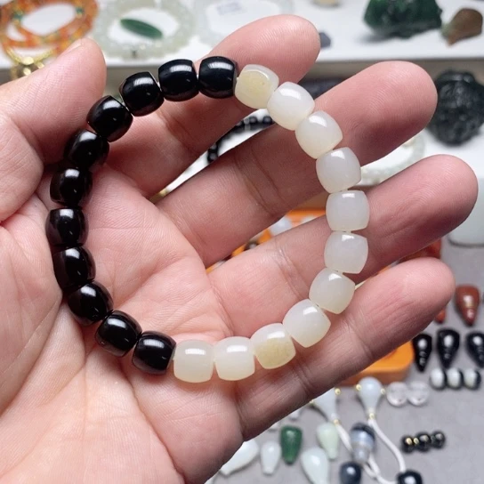 和田玉未镶嵌手链