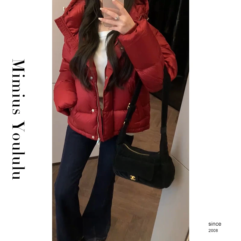 【mimius】B游鹿鹿 超好看高蓬松连帽显白宽松加厚外套 汉服 F12151