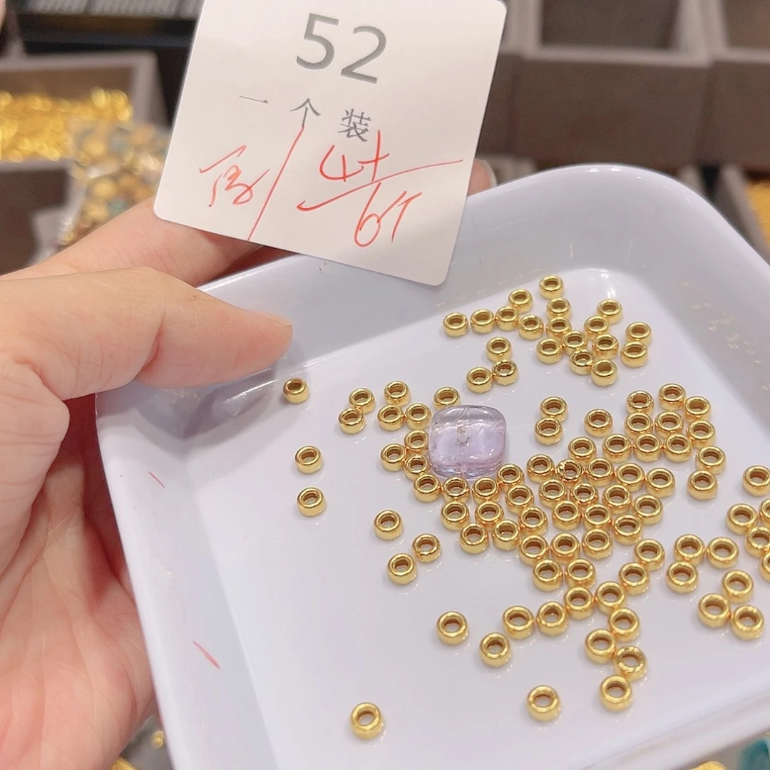 紫晶珠宝半成品银S925镀金镶嵌52