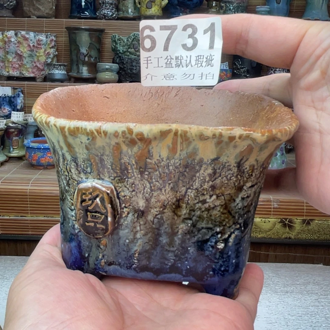 景德镇陶瓷手工花盆默认瑕疵