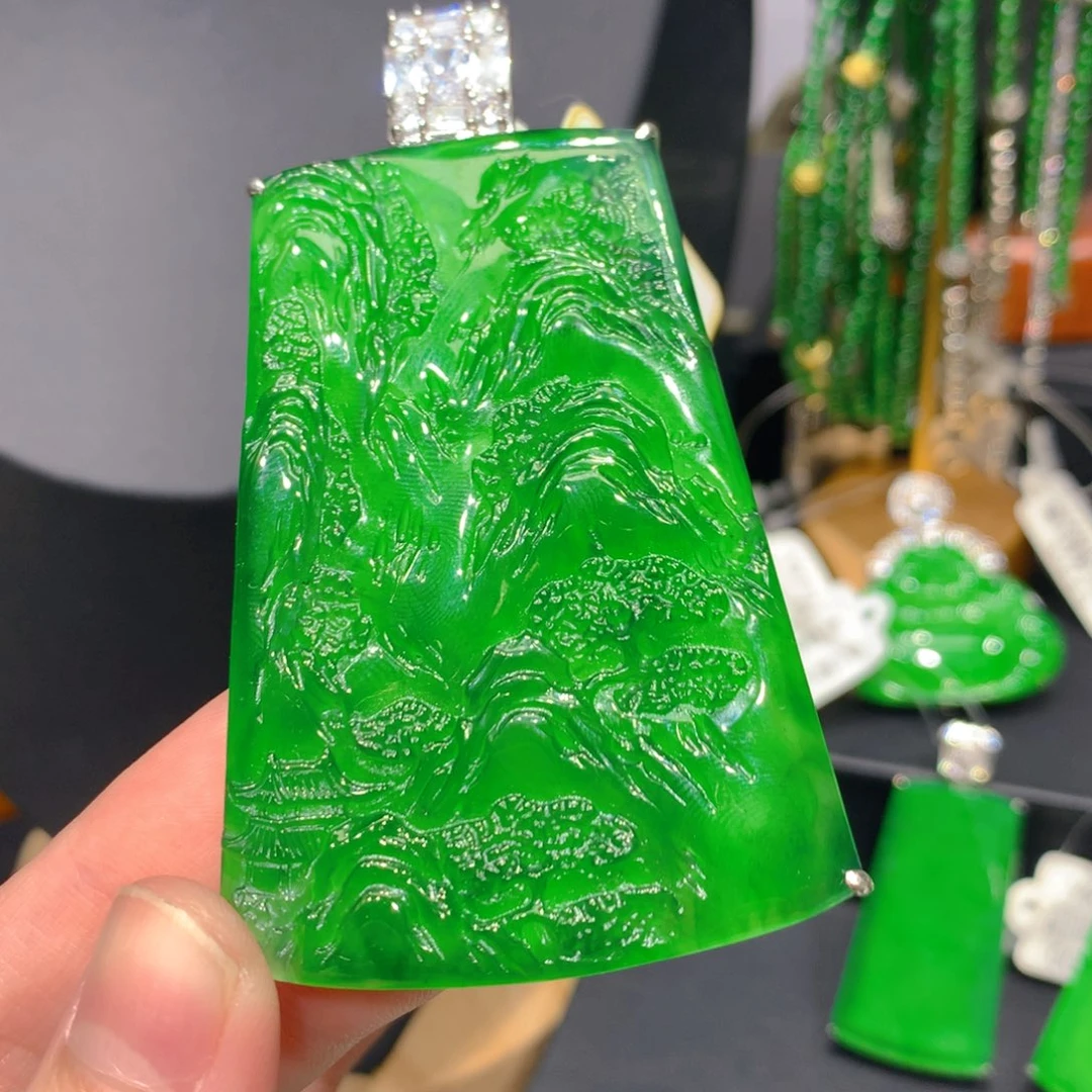 翡翠未镶嵌颈饰456666663