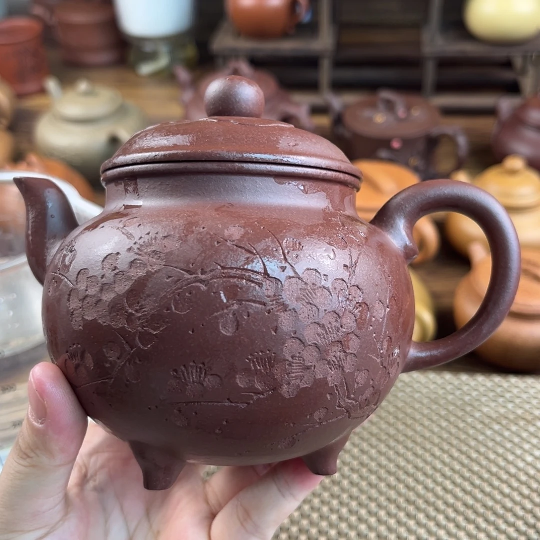 茶壶紫砂手工制作工艺精湛390cc