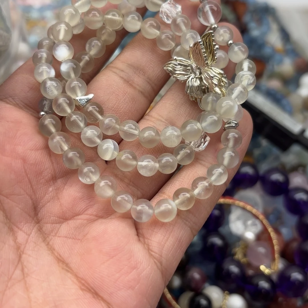 水晶手链银S925镶嵌