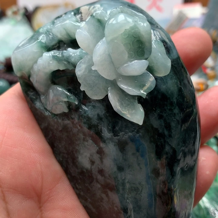 翡翠颈饰未镶嵌保真天然a货翡翠