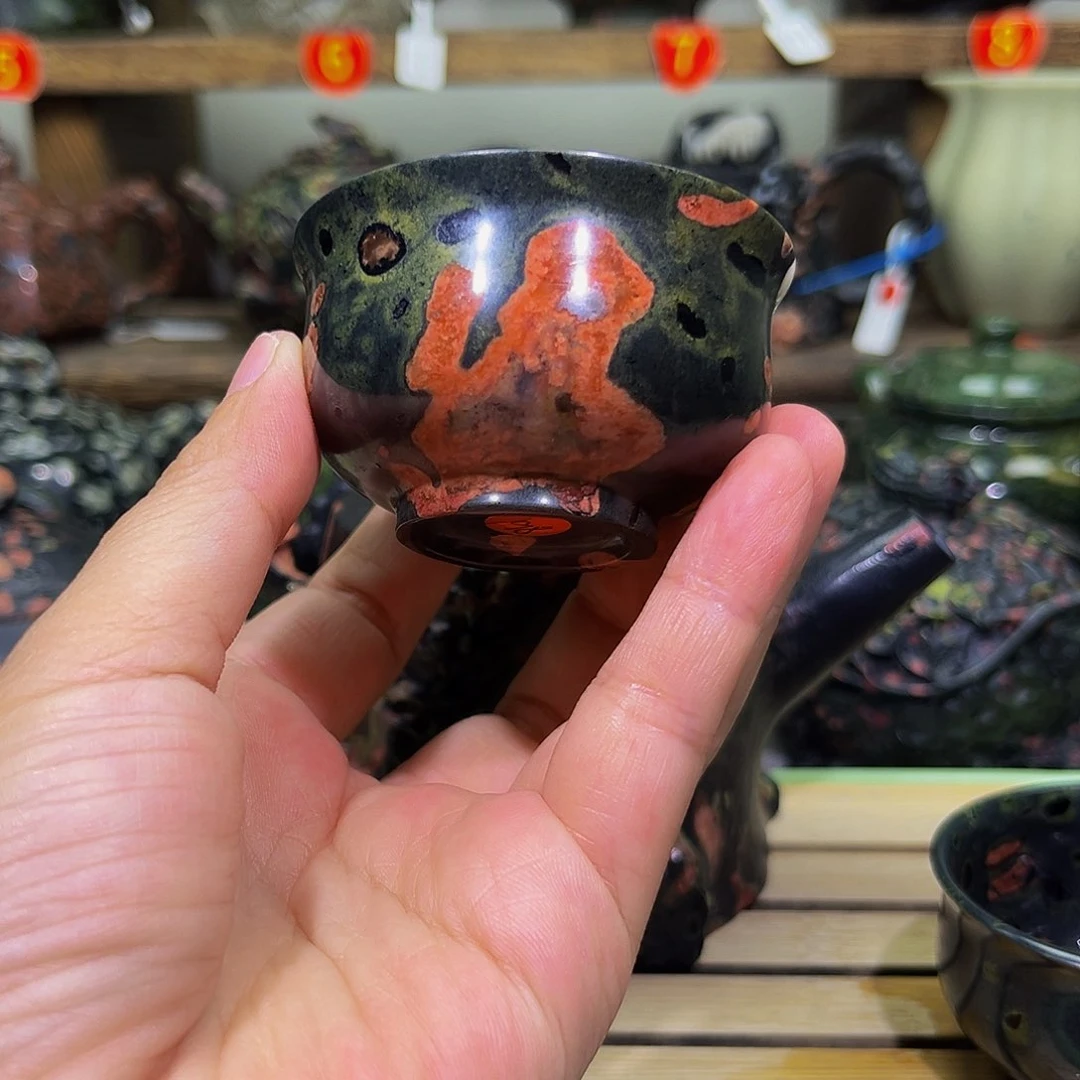 小***y石材梅花玉安山玉精品微瑕