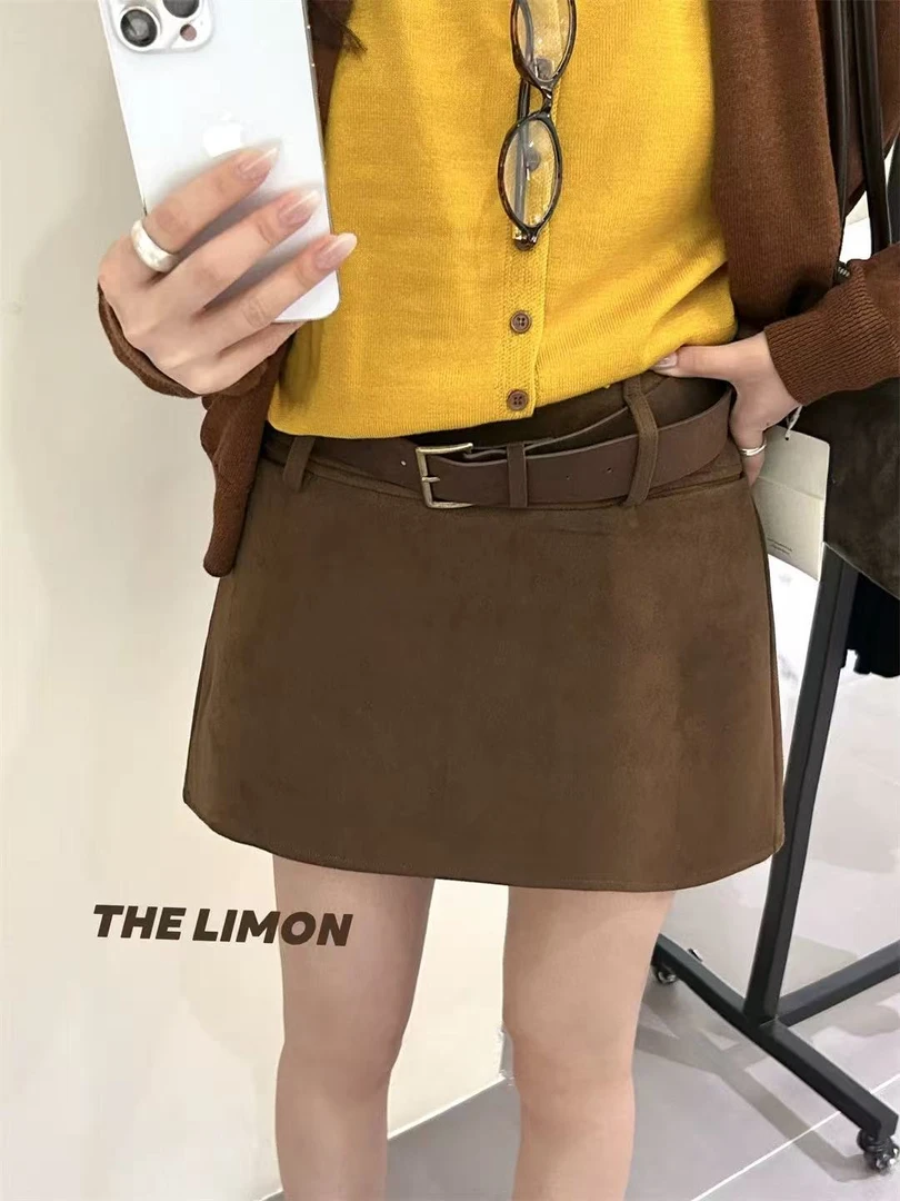 【清仓】复古灯芯绒半身裙92102-1
