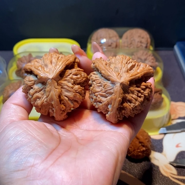 文玩核桃吊坠官帽三棱全品49尺