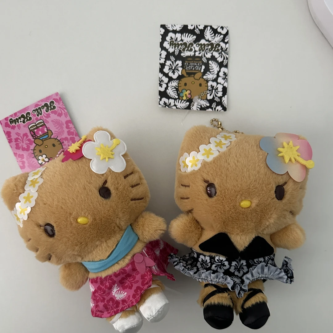 日光浴kitty黑皮包包挂件长睫毛比基尼毛绒公仔钥匙扣