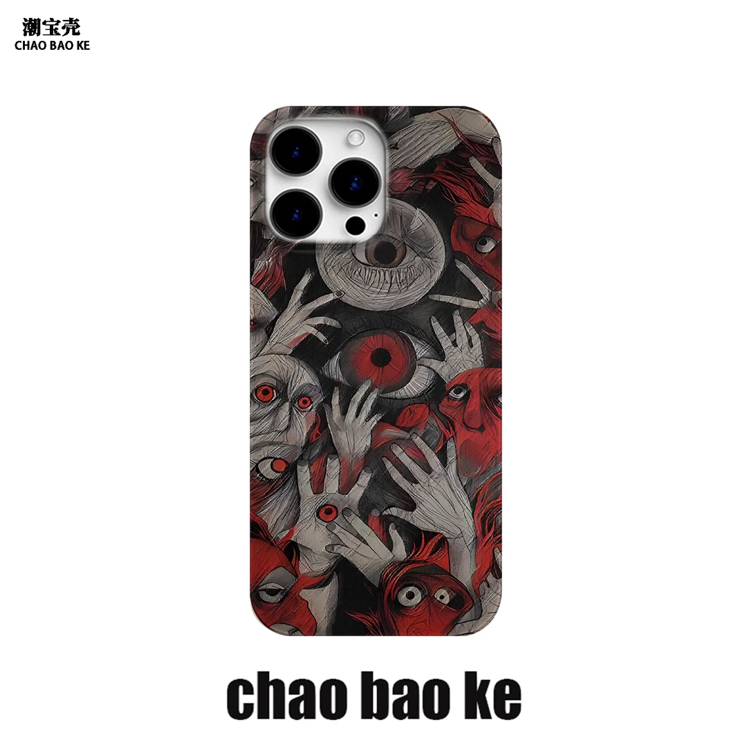 腥红之眼适用于苹果16promax手机壳iphone15pro小众14/13/12p个性