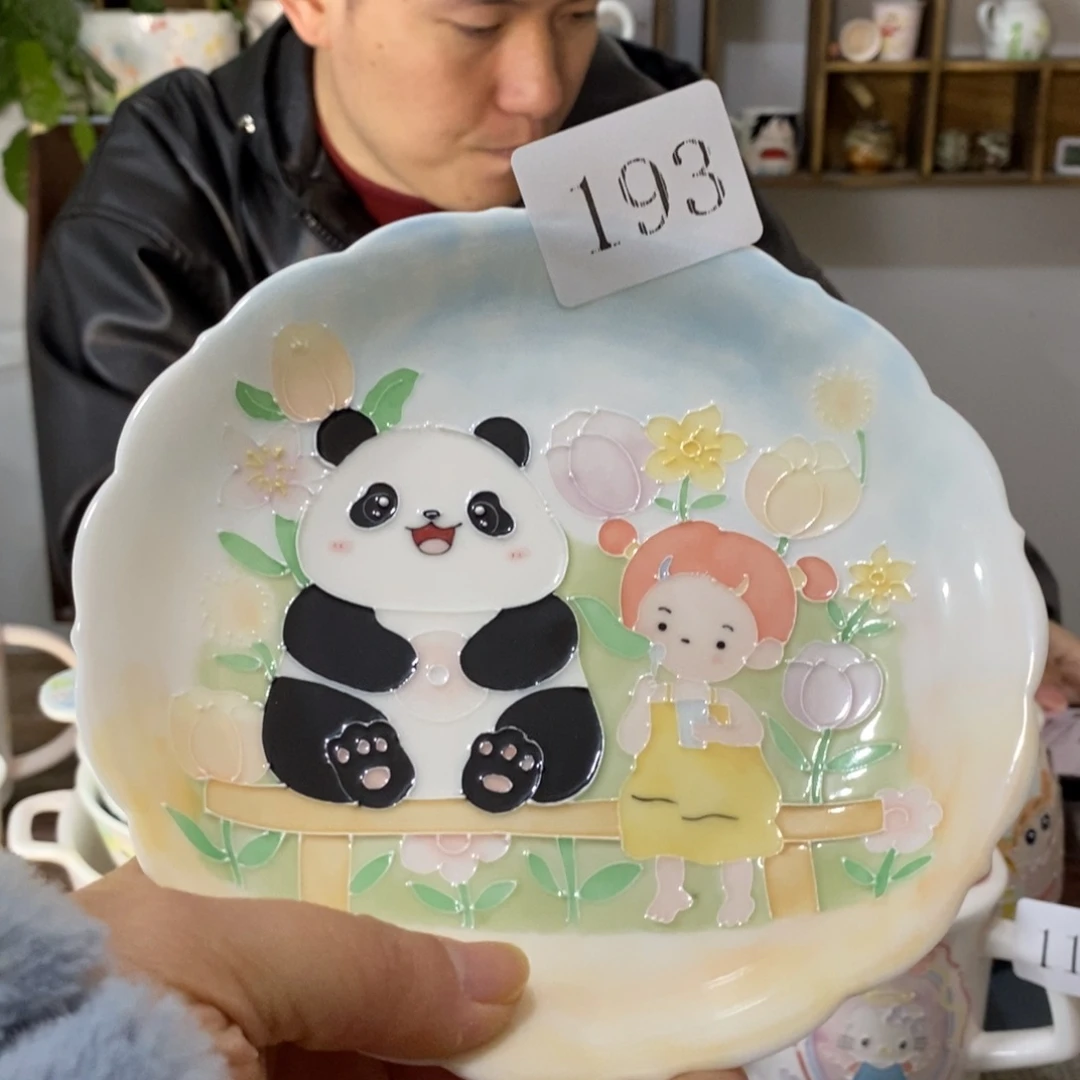 瓷片景德镇釉下彩手绘