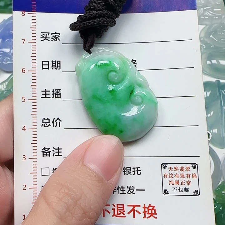 翡翠未镶嵌颈饰天然