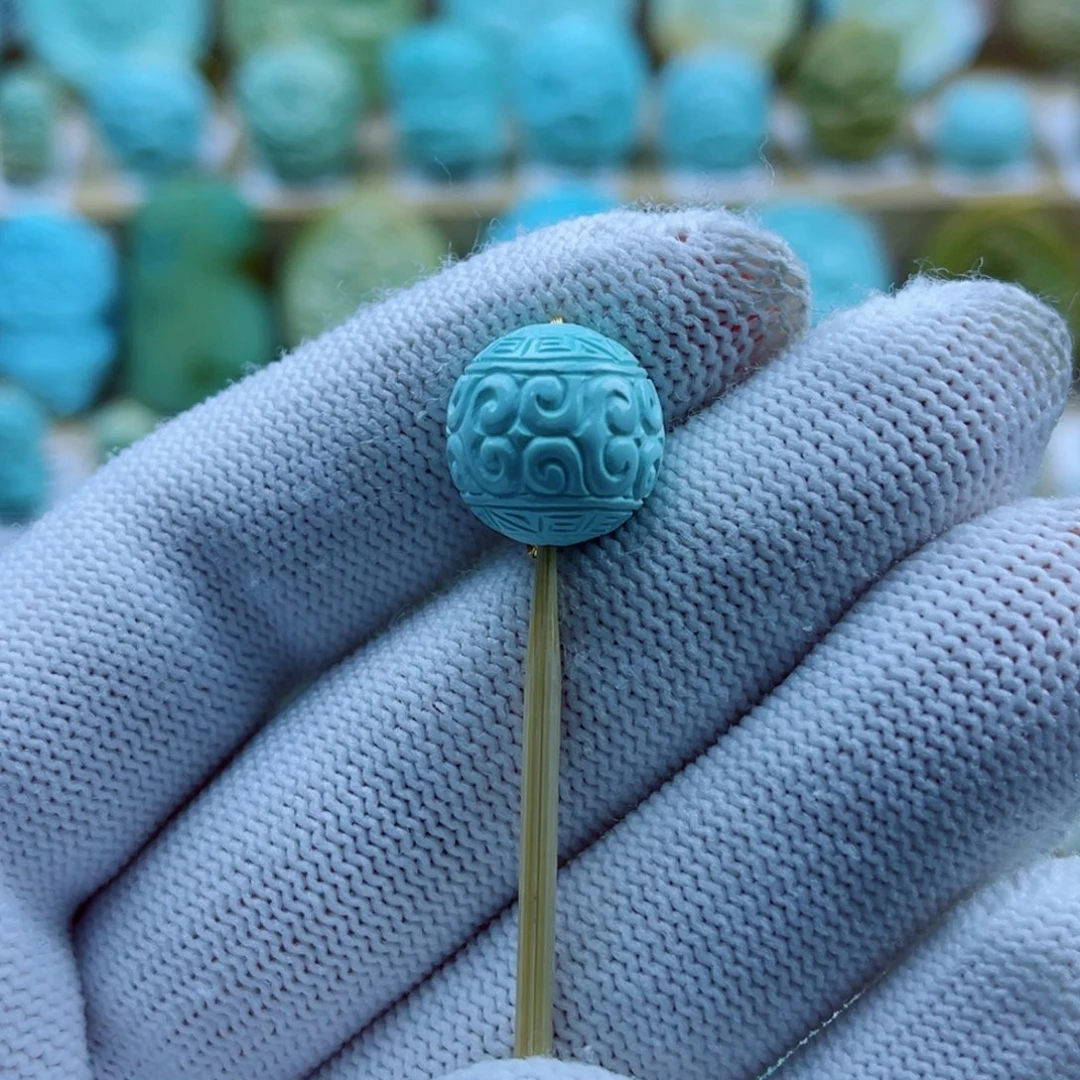 绿松石未镶嵌珠宝奇石13mm