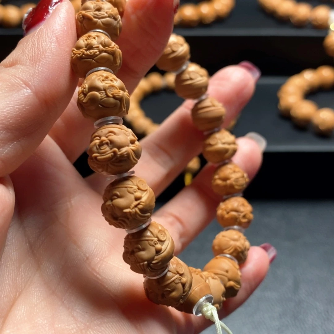 猴头核桃手串小财神