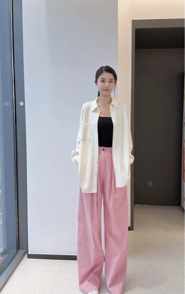 WIWH上衣｜绵羊毛➕山羊绒简约舒适针织衬衫WHZE1E127