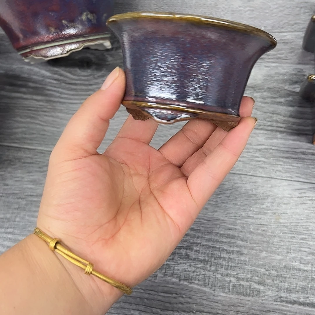 花盆紫砂287号瑕疵9.5/5cm窑变