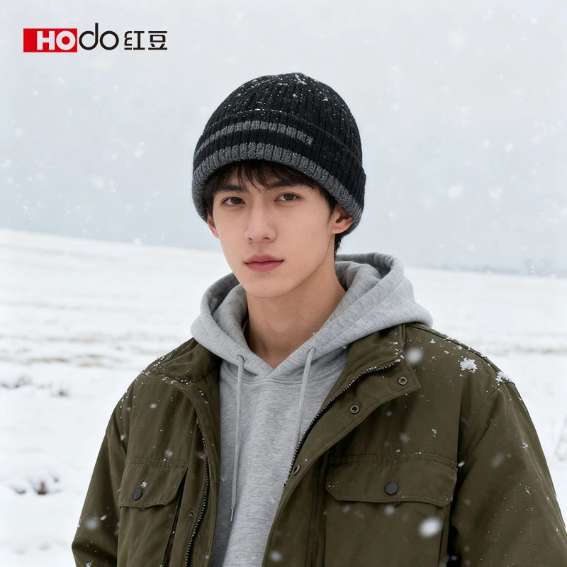 冬季针织帽包头帽运动风帽子潮流时尚百搭滑雪帽子户外加厚男士