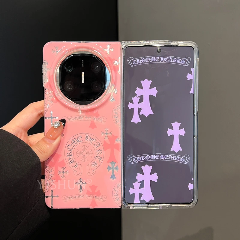 适用华为X6折叠屏手机壳新款韩系少女心MateX6典藏版甜酷十字架ma