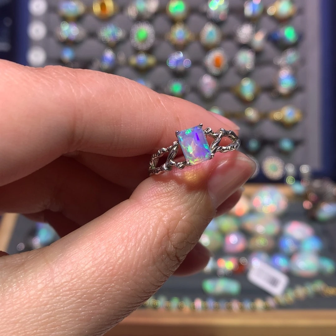 银S925镶嵌欧泊戒指款式