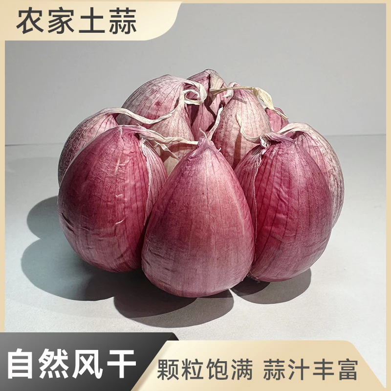 【五斤大果】2025年云南紫皮干大蒜农家土蒜风干紫香蒜