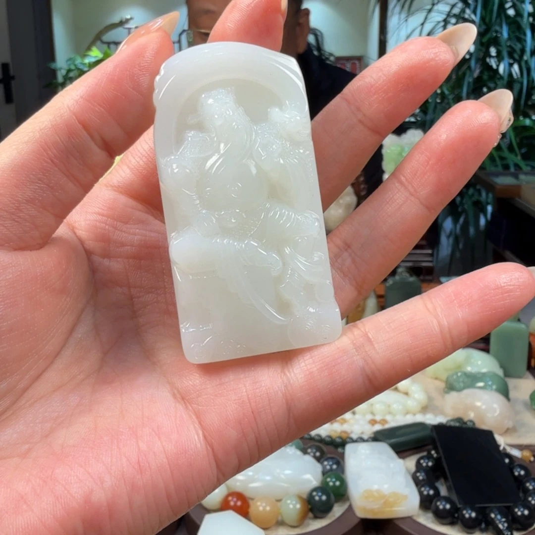 和田玉未镶嵌挂件瀑*