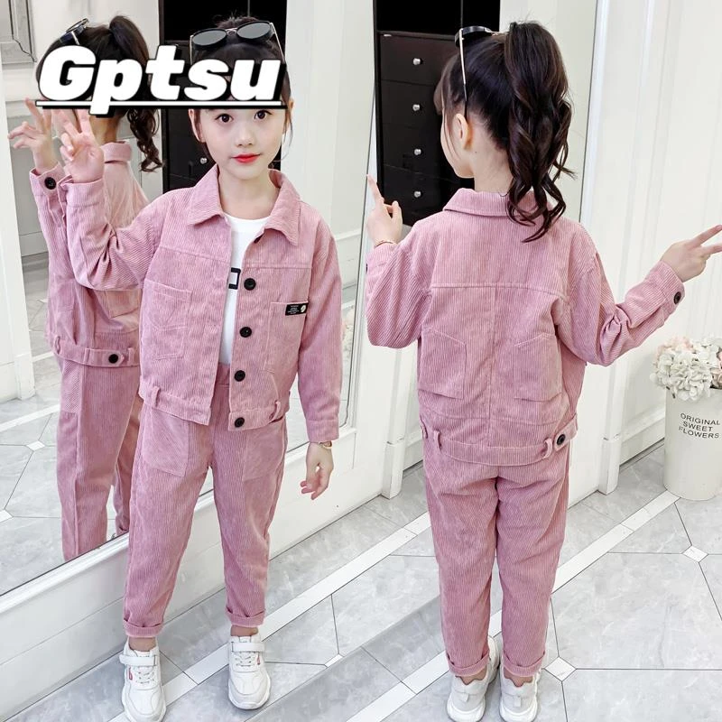 GPTSu儿童女童套装洋气2025童装运动装中大童三件套3-15岁秋冬季